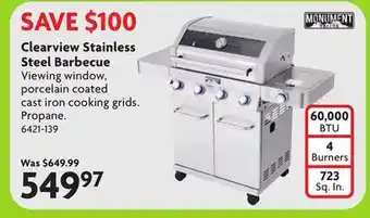 Home Hardware Clearview Stainless Steel Barbecue offer