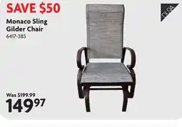 Home Hardware Monaco Sling Gilder Chair offer