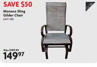 Home Hardware Monaco Sling Gilder Chair offer