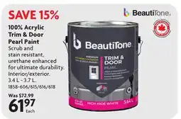 Home Hardware 100% Acrylic Trim & Door Pearl Paint offer