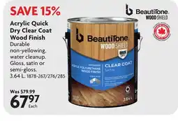 Home Hardware Acrylic Quick Dry Clear Coat Wood Finish offer