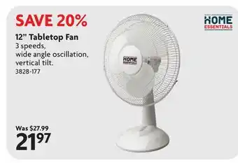 Home Hardware 12 Tabletop Fan offer