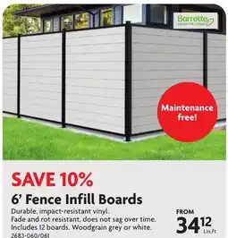 Home Hardware 6' Fence Infill Boards offer