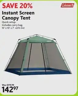 Home Hardware Instant Screen Canopy Tent offer