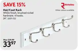 Home Hardware Hat/Coat Rack offer