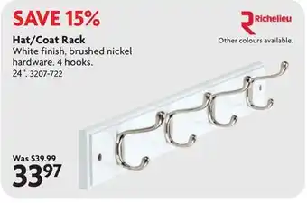 Home Hardware Hat/Coat Rack offer