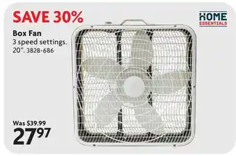 Home Hardware Box Fan offer