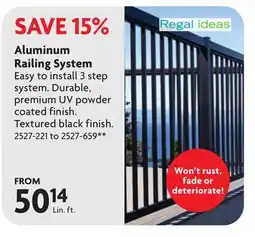 Home Hardware Aluminum Railing System offer