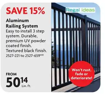 Home Hardware Aluminum Railing System offer