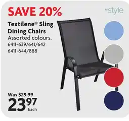 Home Hardware Textilene Sling Dining Chairs offer
