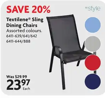 Home Hardware Textilene Sling Dining Chairs offer