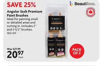 Home Hardware Angular Sash Premium Paint Brushes offer