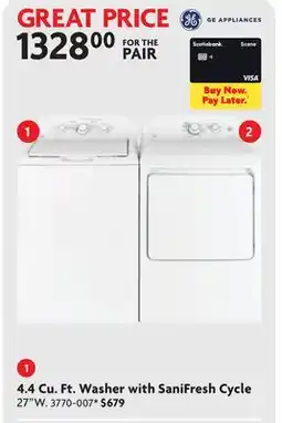 Home Hardware 4.4 Cu. Ft. Washer with SaniFresh Cycle offer