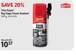 Home Hardware Tite Foam Big Gaps Foam Sealant offer