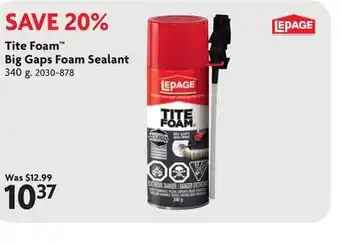 Home Hardware Tite Foam Big Gaps Foam Sealant offer