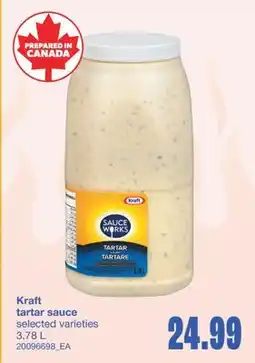 Wholesale Club KRAFT TARTAR SAUCE, 3.78 L offer