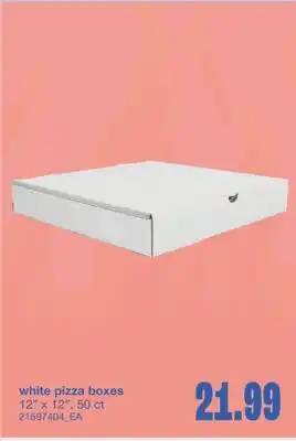 Wholesale Club WHITE PIZZA BOXES, 50 CT offer