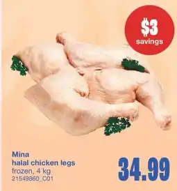 Wholesale Club MINA HALAL CHICKEN LEGS, 4 kg offer