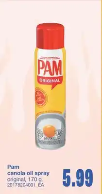 Wholesale Club PAM CANOLA OIL SPRAY, 170 g offer