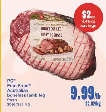 Wholesale Club PC FREE FROM AUSTRALIAN BONELESS LAMB LEG offer
