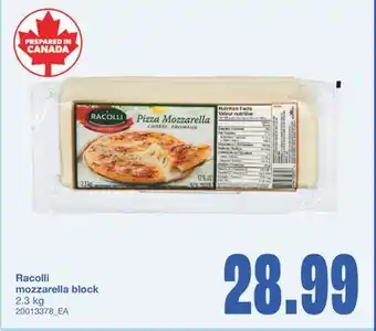Wholesale Club MOZZARELLA BLOCK, 2.3 KG offer