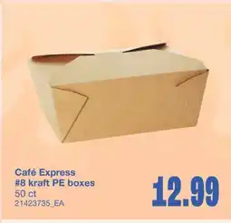 Wholesale Club CAFÉ EXPRESS #8 KRAFT PE BOXES, 50 ct offer