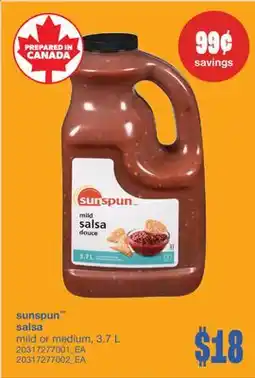 Wholesale Club SUNSPUN SALSA, 3.7 L offer