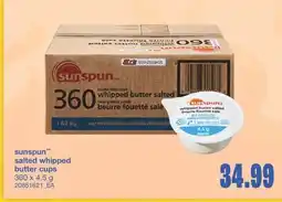 Wholesale Club SUNSPUN SALTED WHIPPED BUTTER CUPS 360 X 4.5 G offer