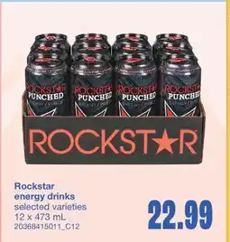 Wholesale Club ROCKSTAR ENERGY DRINKS, 12 X 473 ML offer