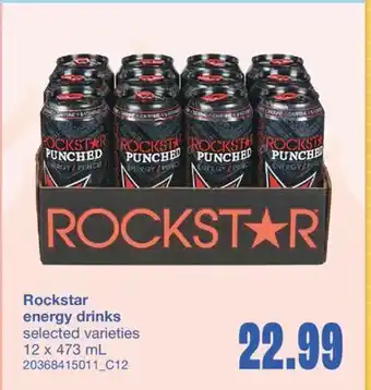 Wholesale Club ROCKSTAR ENERGY DRINKS, 12 X 473 ML offer