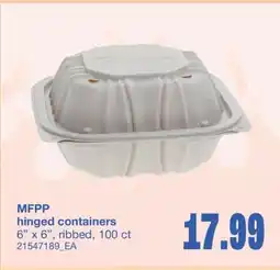 Wholesale Club MFPP HINGED CONTAINERS offer
