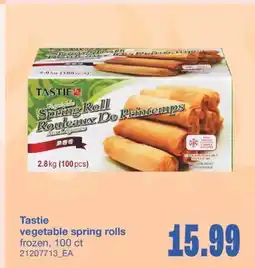 Wholesale Club TASTIE VEGETABLE SPRING ROLLS, 100 ct offer