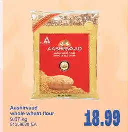 Wholesale Club AASHIRVAAD WHOLE WHEAT FLOUR 9.07 KG offer