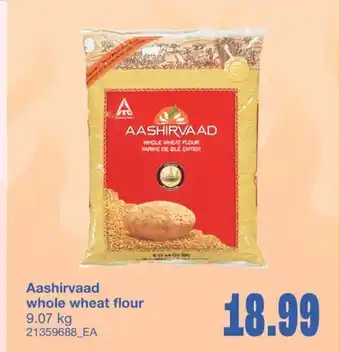 Wholesale Club AASHIRVAAD WHOLE WHEAT FLOUR 9.07 KG offer