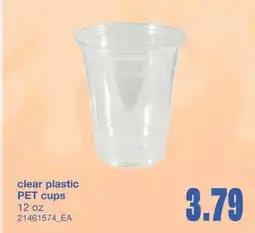 Wholesale Club CLEAR PLASTIC PET CUPS offer