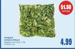 Wholesale Club CHOPPED ROMAINE LETTUCE, 2 lb offer