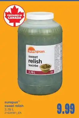 Wholesale Club SUNSPUN SWEET RELISH, 3.78 L offer