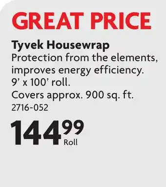 Home Hardware Tyvek Housewrap offer