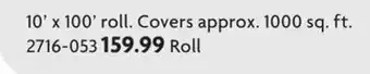 Home Hardware 10' X 100' roll offer