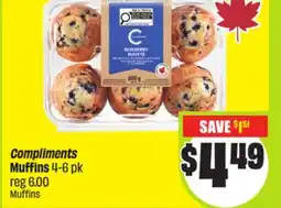 FreshCo Compliments Muffins 4-6 pk offer