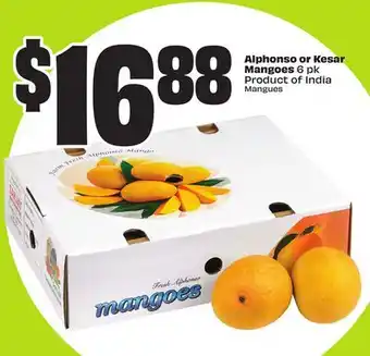 FreshCo Alphonso or Kesar Mangoes 6 pk Product of India offer