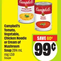 FreshCo Campbell's Tomato, Vegetable, Chicken Noodle or Cream of Mushroom Soup 284 mL offer