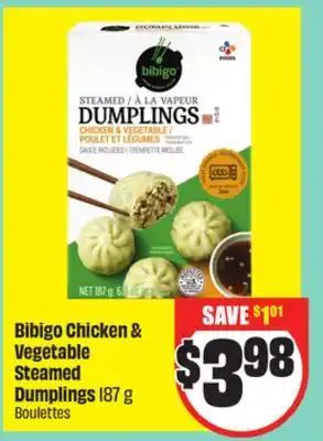 FreshCo Bibigo Chicken & Vegetable Steamed Dumplings 187g offer