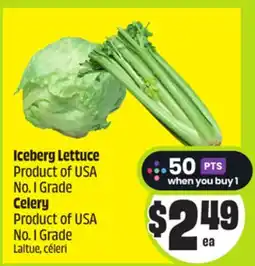 FreshCo Iceberg Lettuce Product of USA No. 1 Grade Celery Product of USA No. 1 Grade offer