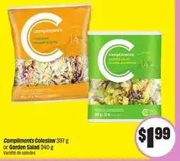 FreshCo Compliments Coleslaw 397 g or Garden Salad 340 g offer