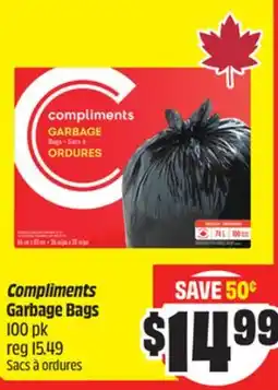 FreshCo Compliments Garbage Bags 100 pk offer
