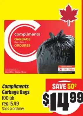 FreshCo Compliments Garbage Bags 100 pk offer