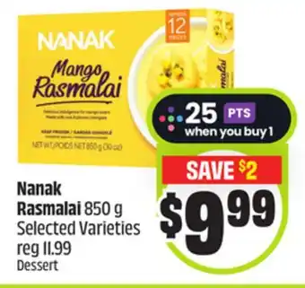 FreshCo Nanak Rasmalai 850 g Selected Varieties offer