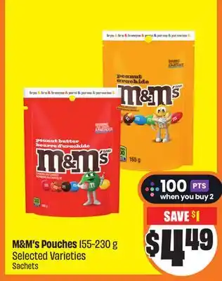 FreshCo M&M's Pouches 155-230 g Selected Varieties offer
