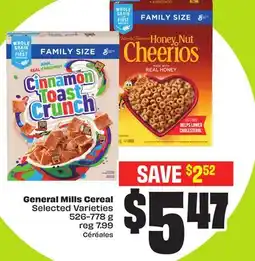 FreshCo General Mills Cereal Selected Varieties 526-778 g offer